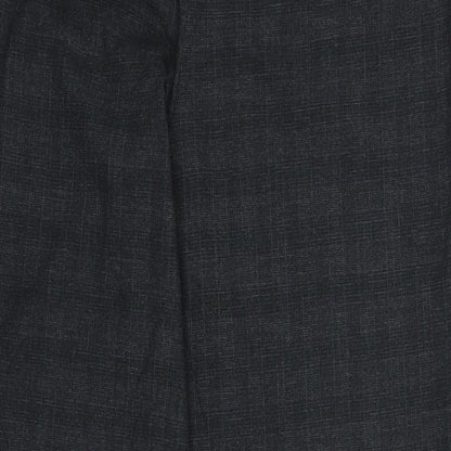 Country Casuals Womens Grey Cotton Trousers Size 14 L29 in Regular Zip