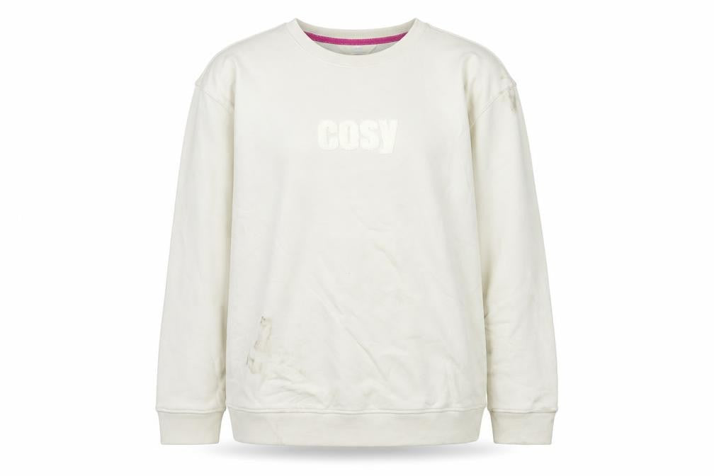 Marks & Spencer Womens Ivory Polyester Pullover Sweatshirt Size 14