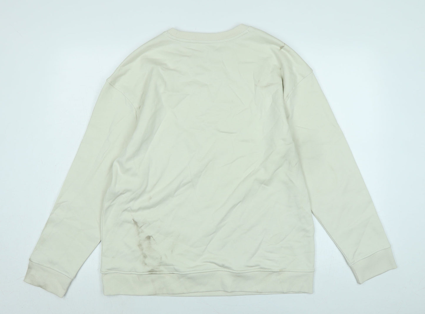 Marks and Spencer Womens Ivory Polyester Pullover Sweatshirt Size 14
