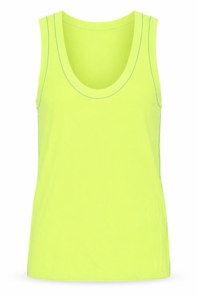 Zara Womens Green Viscose Basic Tank Size S Scoop Neck