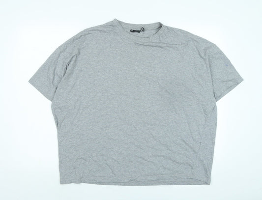 ASOS Womens Grey Cotton Basic T-Shirt Size XL Crew Neck