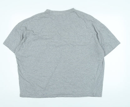 Back view of ASOS women’s grey cotton basic t-shirt, size XL, crew neck
