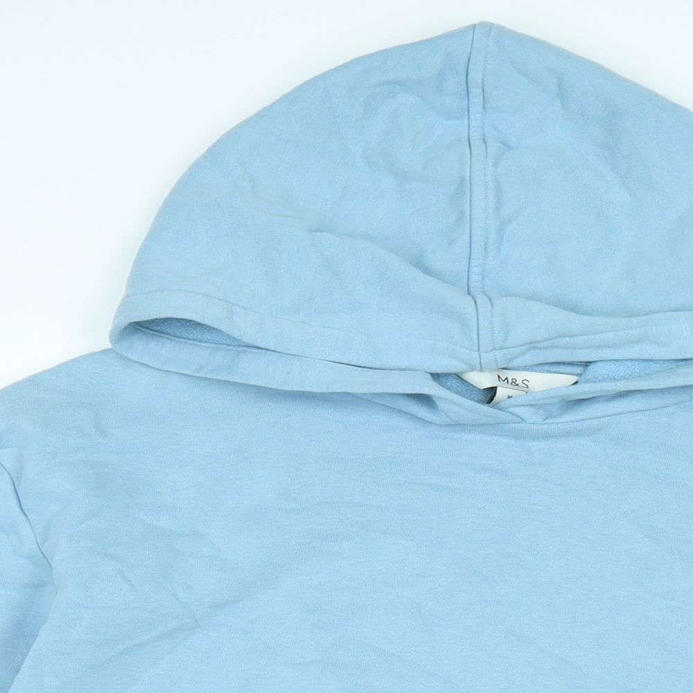 Marks and Spencer Womens Blue Polyester Pullover Hoodie Size M