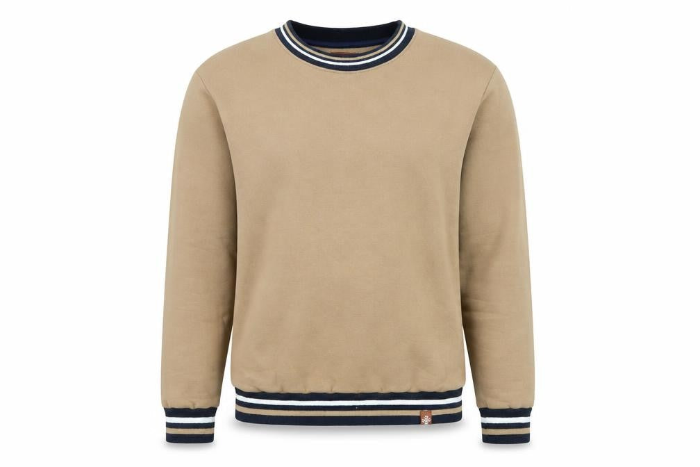 Squad Mens Beige Polyester Pullover Sweatshirt Size M
