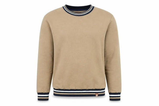 Squad Mens Beige Polyester Pullover Sweatshirt Size M