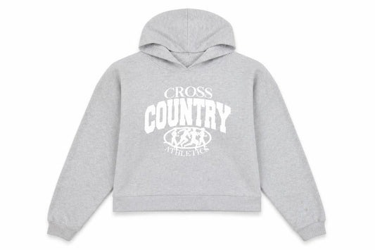 Girl Knows All Womens Grey Cotton Pullover Hoodie Size M Pullover - Cross Country