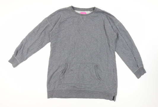 NEXT Womens Grey Cotton Pullover Sweatshirt Size M Pullover - Pockets