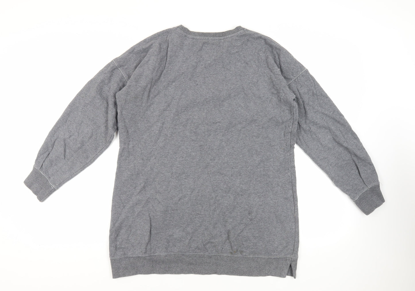 NEXT Womens Grey Cotton Pullover Sweatshirt Size M Pullover - Pockets