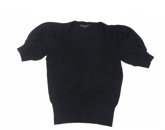 Dorothy Perkins Womens Black Scoop Neck Viscose Pullover Jumper Size 12