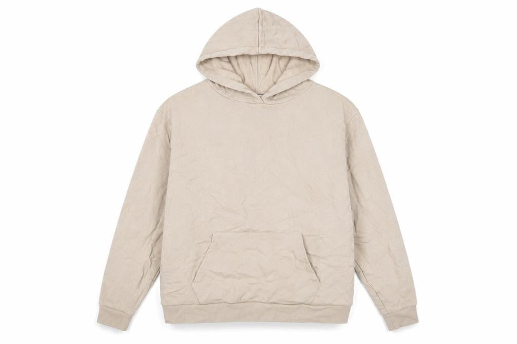 Marks & Spencer Mens Beige Cotton Pullover Hoodie Size M - Pockets