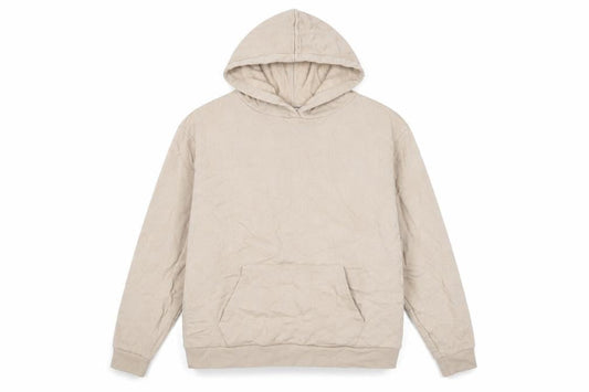 Marks & Spencer Mens Beige Cotton Pullover Hoodie Size M - Pockets