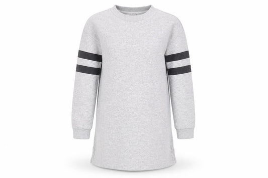 H&M Girls Grey Cotton Tunic Sweatshirt Size 8-9 Years Pullover