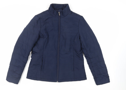 Marks and Spencer Womens Blue Jacket Size 10 Zip
