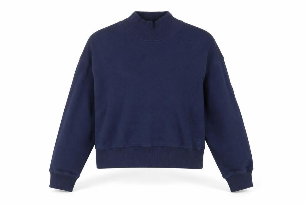 GOODMOVE Womens Blue Cotton Pullover Sweatshirt Size 10 Pullover