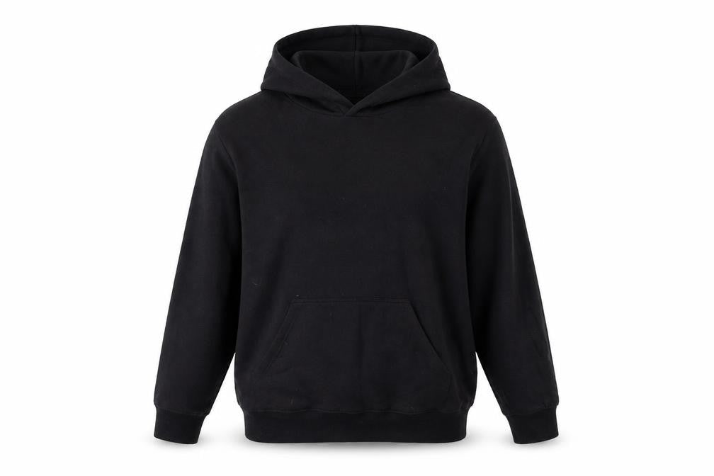 H&M Mens Black Cotton Pullover Hoodie Size L - Pockets