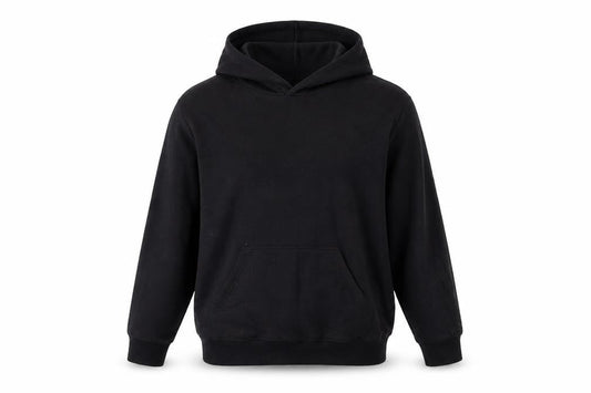 H&M Mens Black Cotton Pullover Hoodie Size L - Pockets