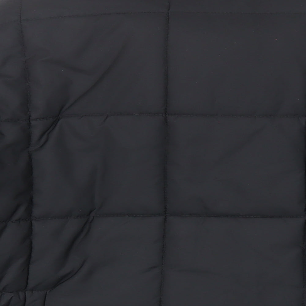 Marks and Spencer Womens Black Quilted Jacket Size 16 Zip - Zipped Pockets