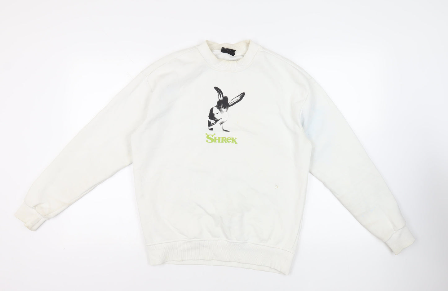 Shrek Womens Ivory Cotton Pullover Sweatshirt Size XS Pullover - Donkey