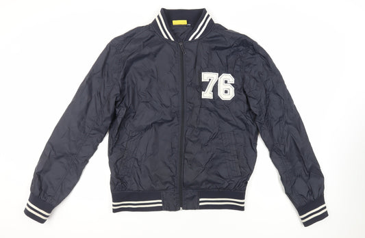 Slam Dunk Mens Blue Varsity Jacket Jacket Size M Zip