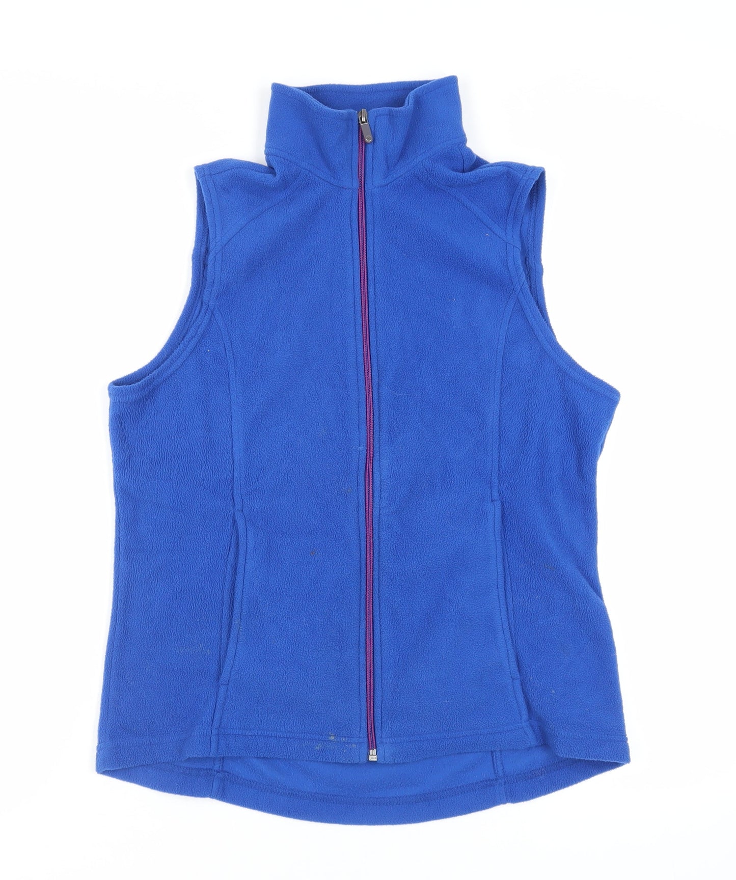 Lands' End Womens Blue Gilet Jacket Size M Zip