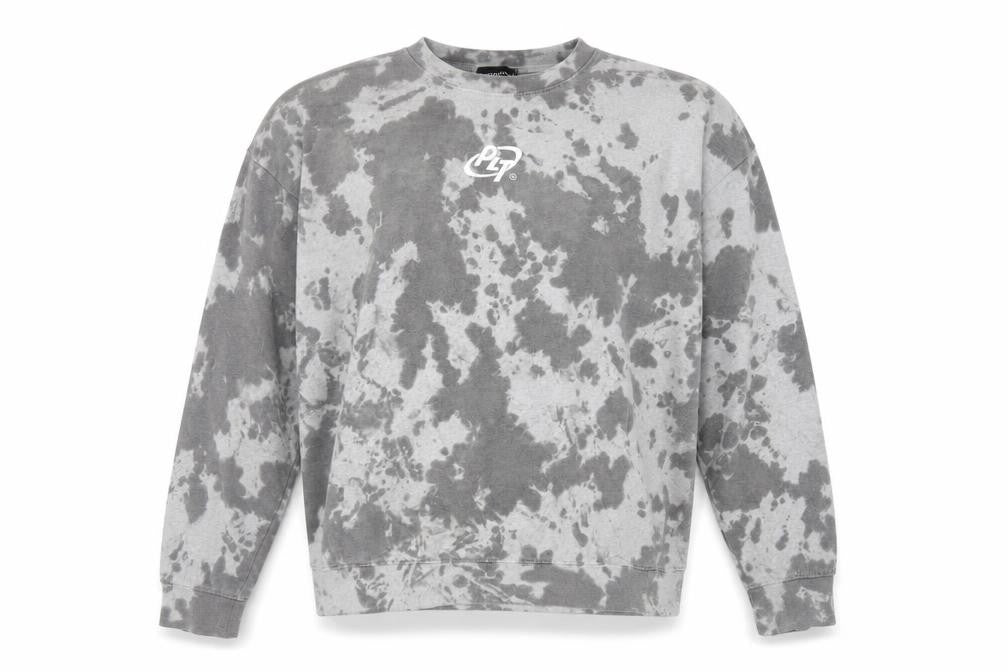 PRETTYLITTLETHING Womens Grey Camouflage Polyester Pullover Sweatshirt Size L Pullover - Logo