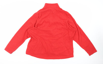 Marks & Spencer Womens Red Jacket Size 22 Zip - Zipped Pockets