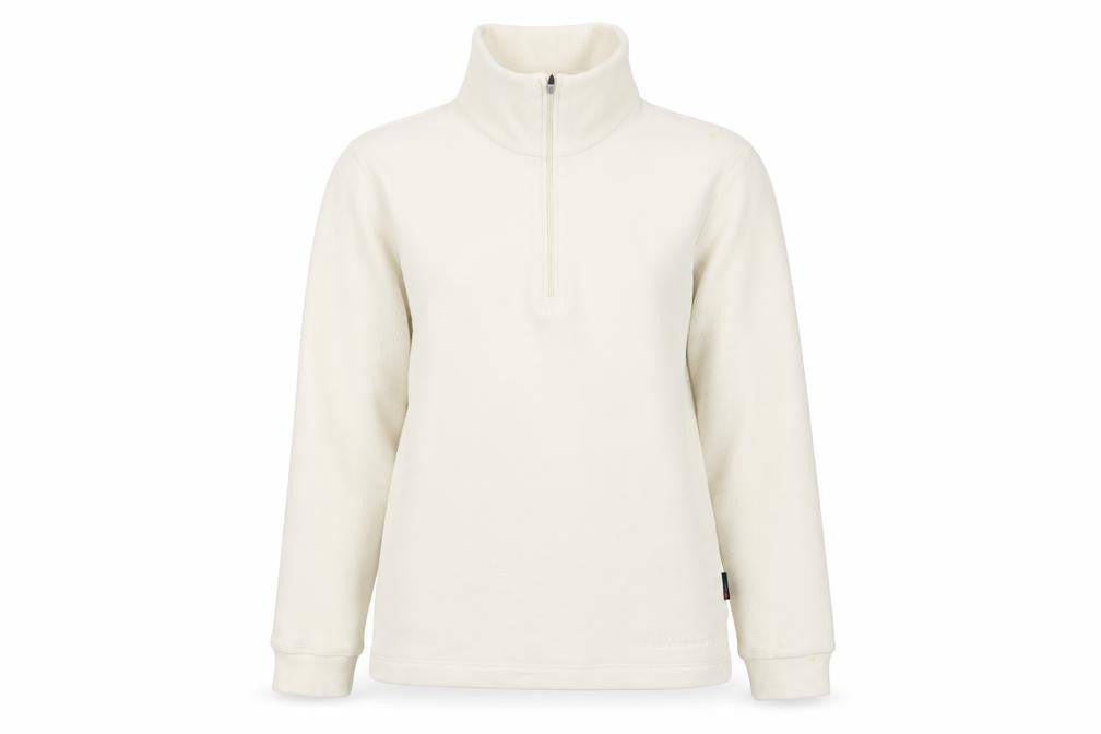 F.LLI Campangolo Womens Ivory Polyester Pullover Sweatshirt Size M Zip