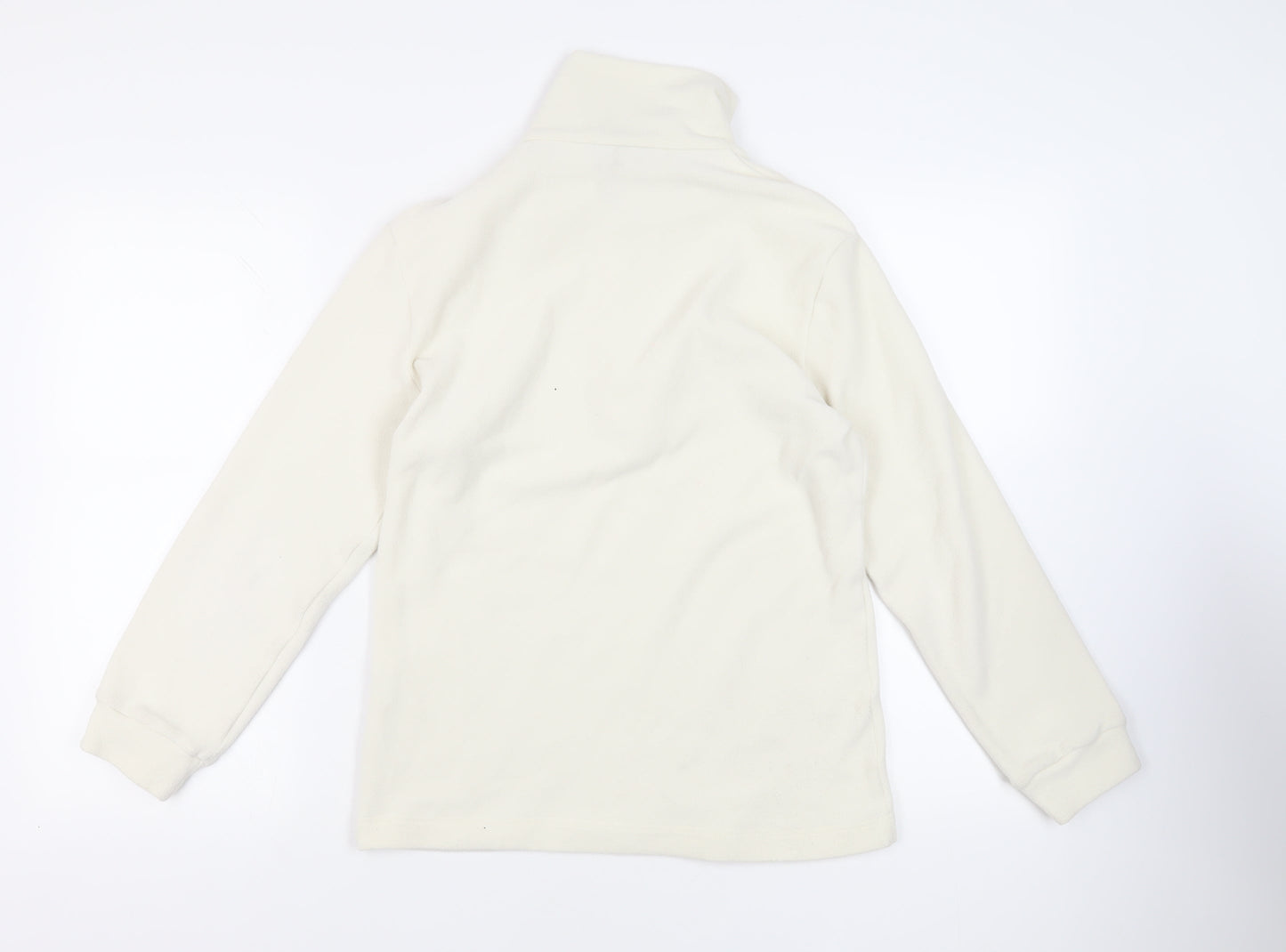 F.LLI Campangolo Womens Ivory Polyester Pullover Sweatshirt Size M Zip