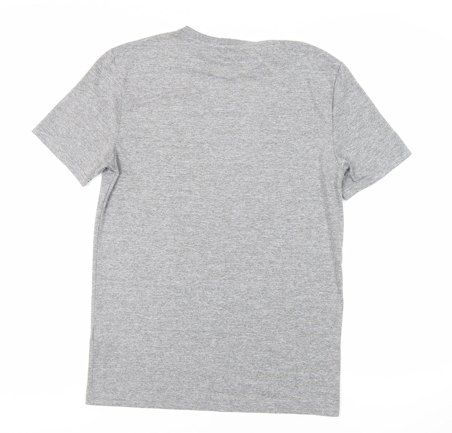 Boohoo Man Mens Grey Polyester T-Shirt Size S Crew Neck - Logo