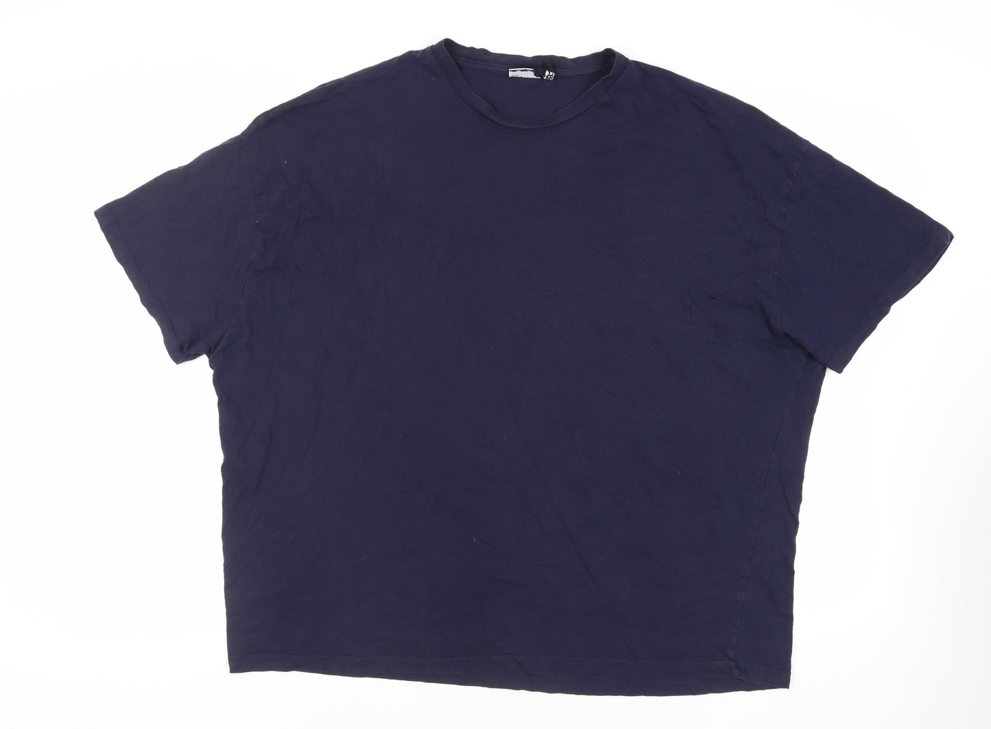 ASOS Mens Blue Cotton T-Shirt Size 2XL Crew Neck