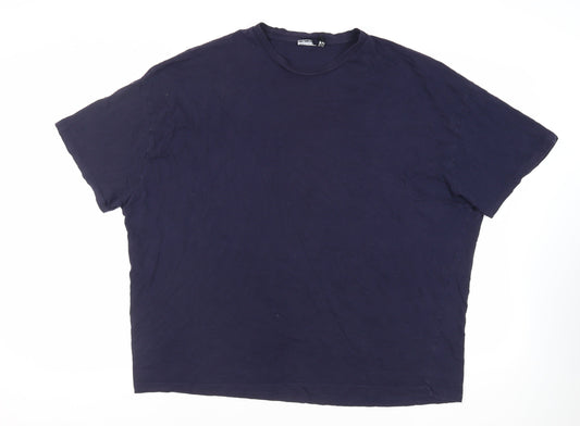 ASOS Mens Blue Cotton T-Shirt Size 2XL Crew Neck