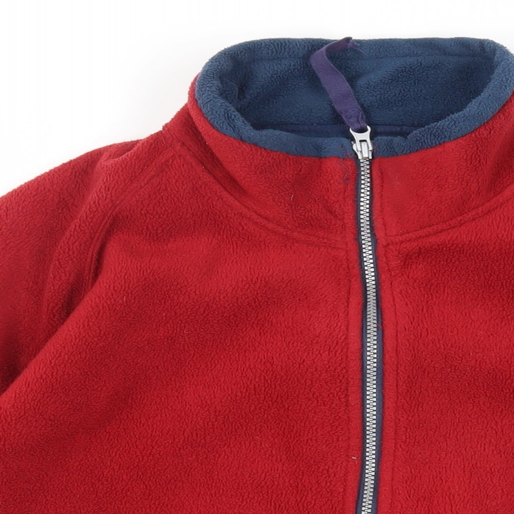 Cotton Traders Mens Red Jacket Size M Zip - Logo Zipped Pockets