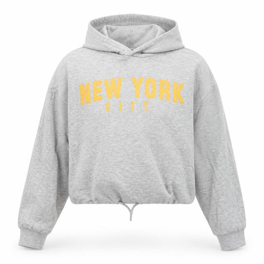 H&M Girls Grey Cotton Pullover Hoodie Size 12-13 Years Pullover - New York Cropped
