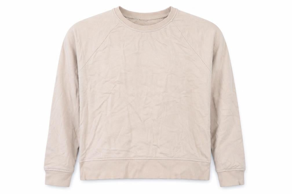 H&M Womens Beige Cotton Pullover Sweatshirt Size M Pullover