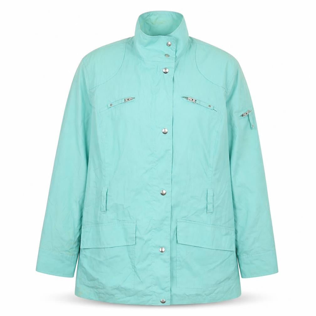October Womens Blue Parka Coat Size 18 Zip