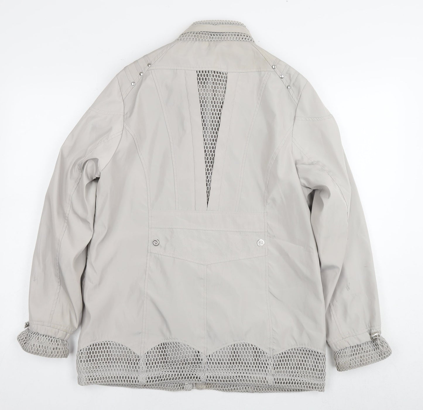 JCB Womens Grey Rain Coat Coat Size 10 Zip