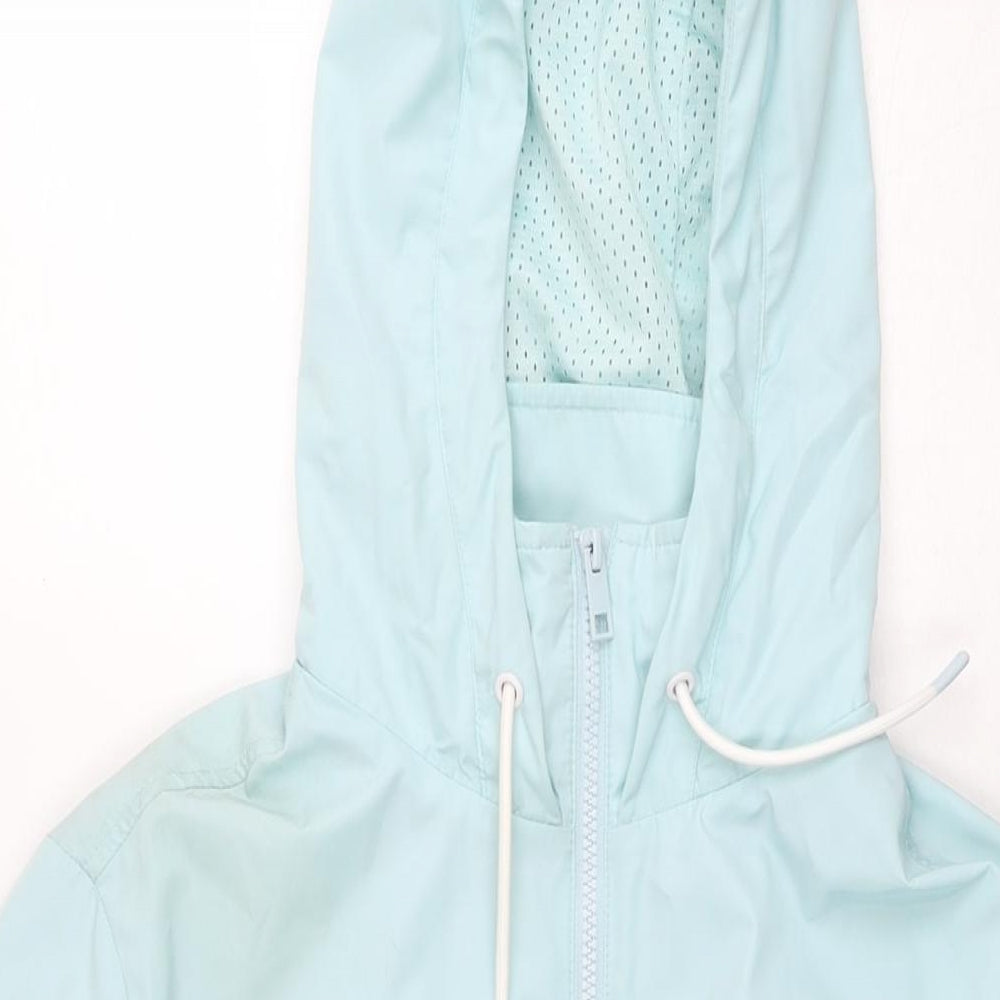 Marks and Spencer Womens Blue Parka Coat Size 16 Zip