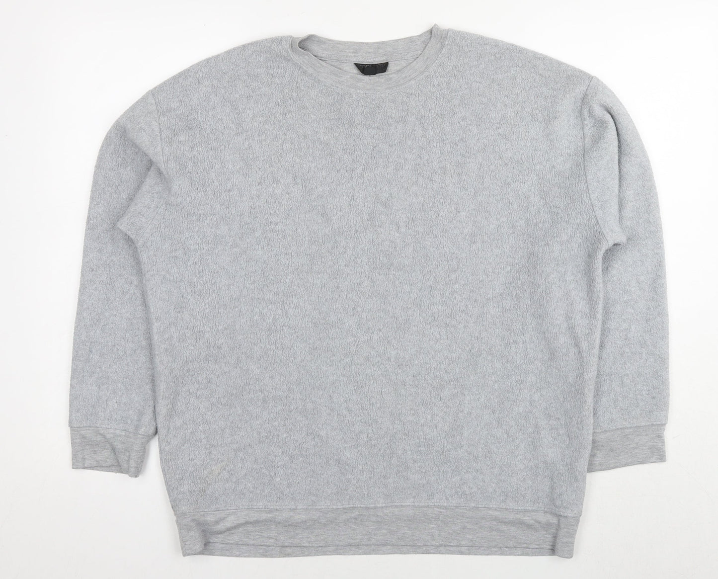 Topshop Womens Grey Polyester Pullover Sweatshirt Size 12 Pullover
