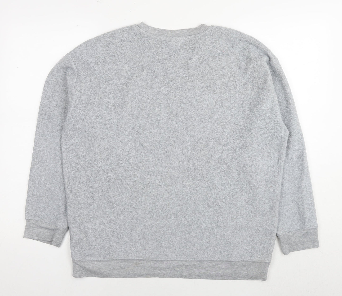 Topshop Womens Grey Polyester Pullover Sweatshirt Size 12 Pullover