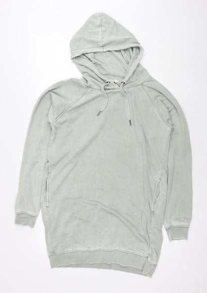 Next Womens Grey Cotton Pullover Hoodie Size S Pullover - Tunic