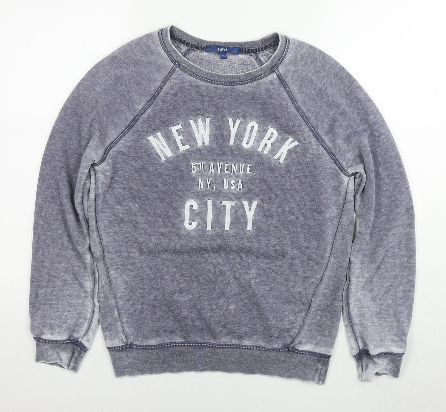 NEXT Womens Blue Cotton Pullover Sweatshirt Size XS Pullover - New York City