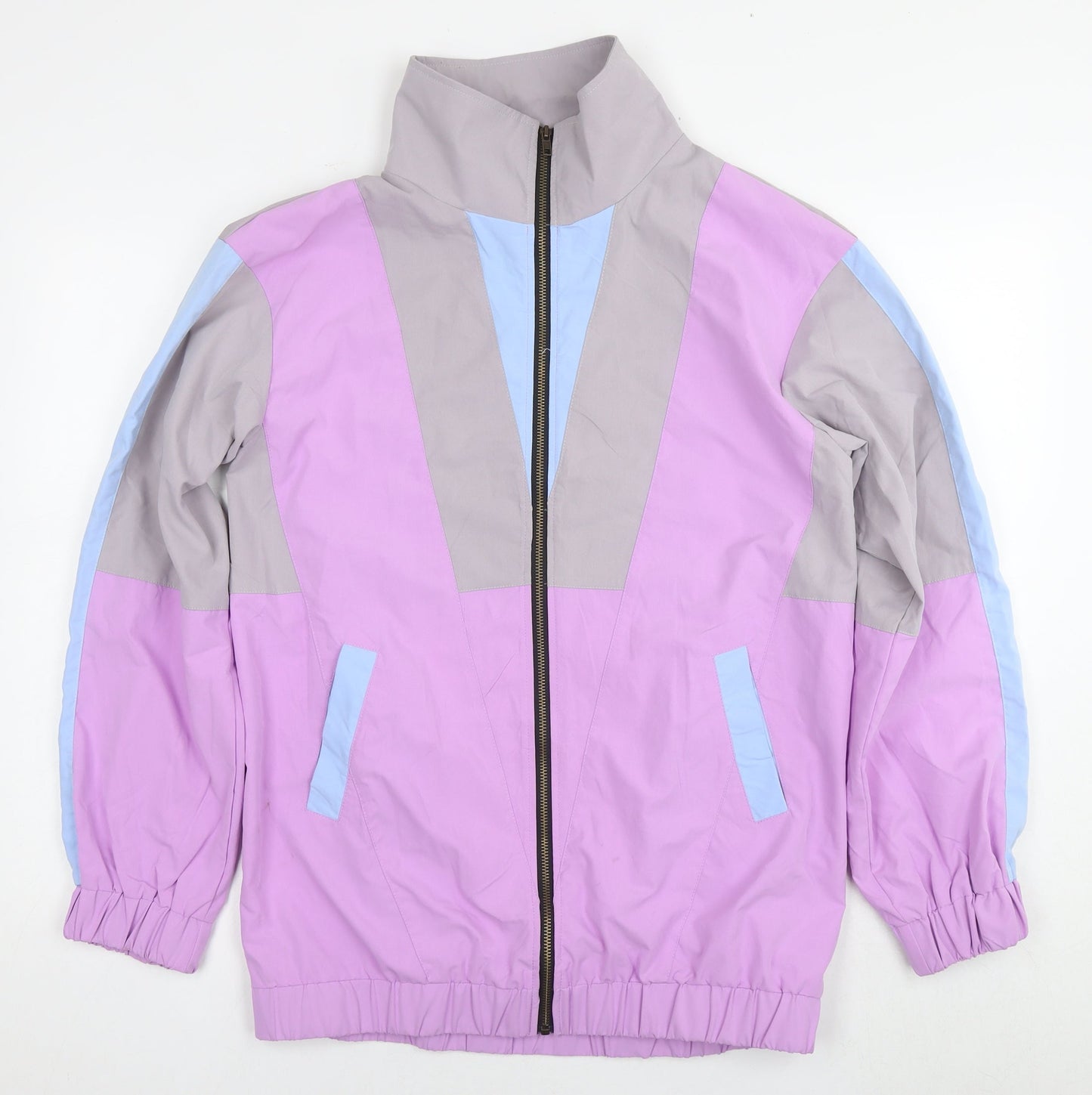 PRETTYLITTLETHING Womens Multicoloured Windbreaker Jacket Size 10 Zip