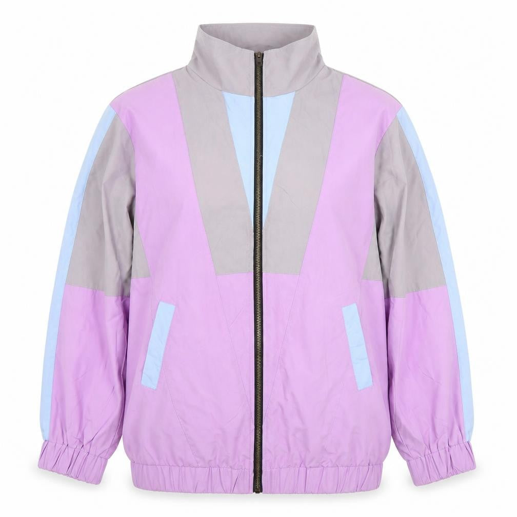 PRETTYLITTLETHING Womens Multicoloured Windbreaker Jacket Size 10 Zip