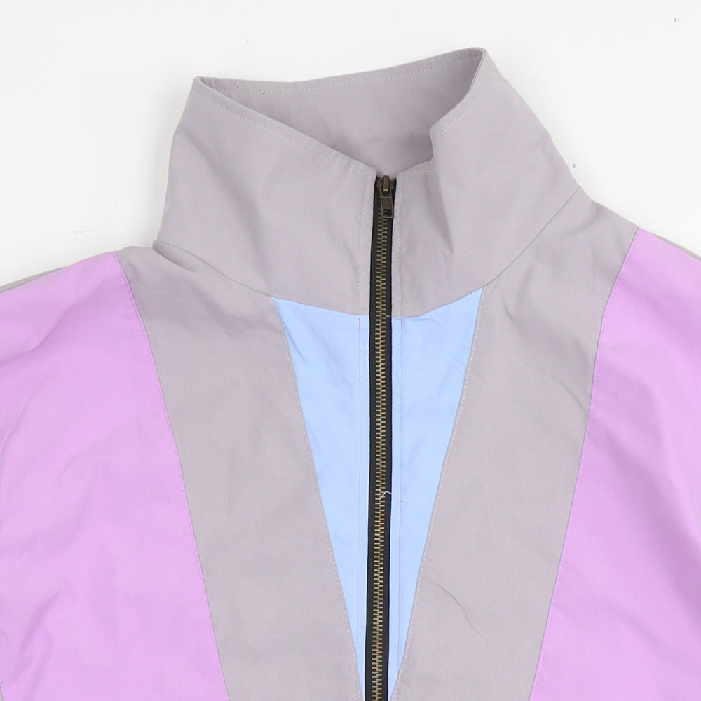 PRETTYLITTLETHING Womens Multicoloured Windbreaker Jacket Size 10 Zip