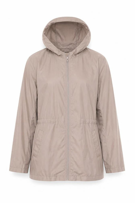 New Look Womens Beige Jacket Size L Zip