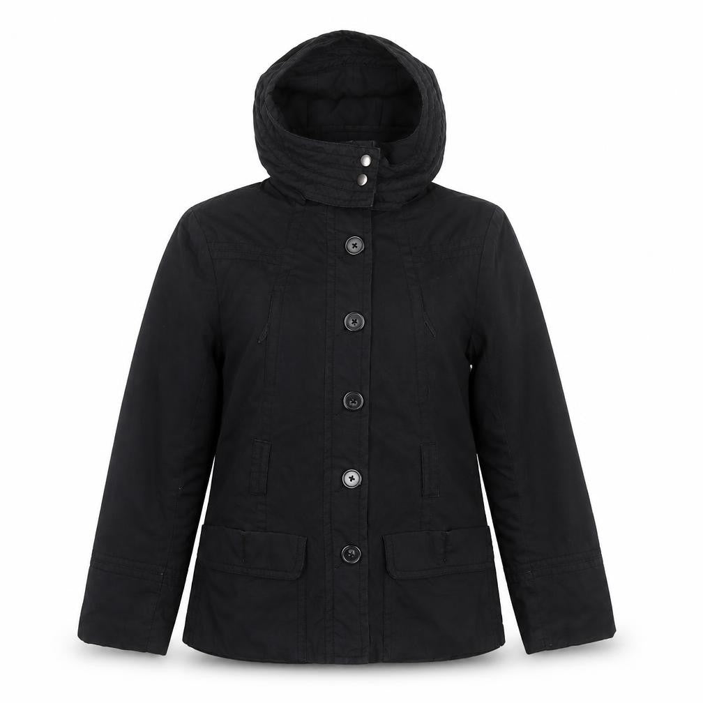 H&M Womens Black Parka Jacket Size 8 Zip