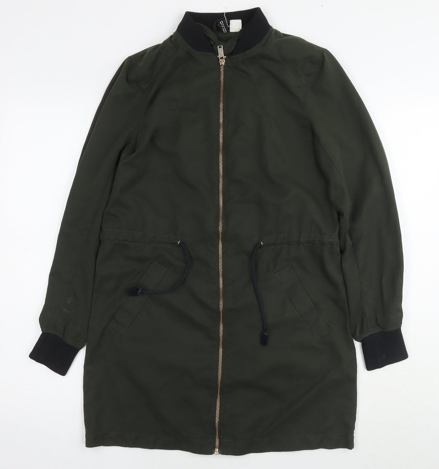 H&M Womens Green Parka Jacket Size 8 Zip