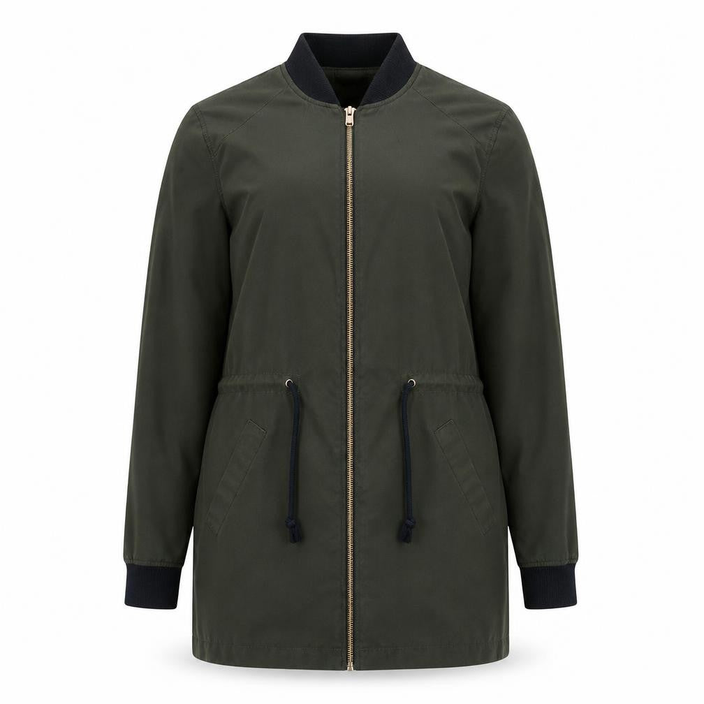 H&M Womens Green Parka Jacket Size 8 Zip