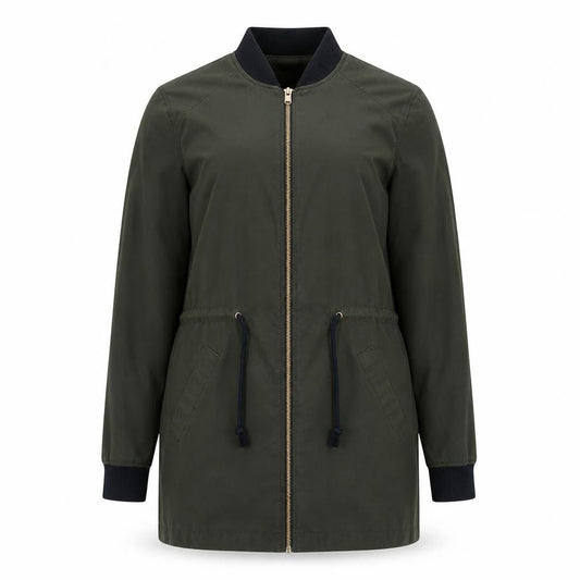 H&M Womens Green Parka Jacket Size 8 Zip
