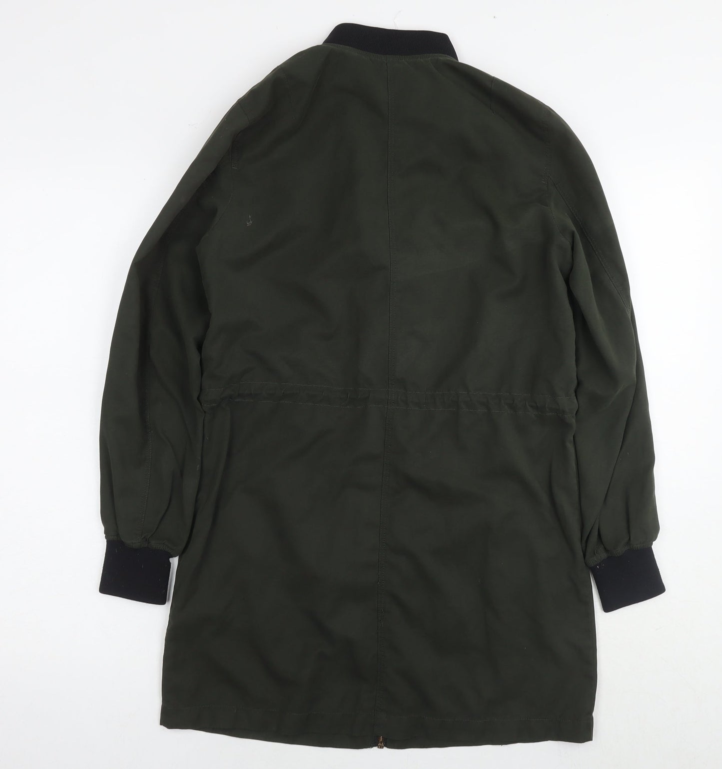 H&M Womens Green Parka Jacket Size 8 Zip